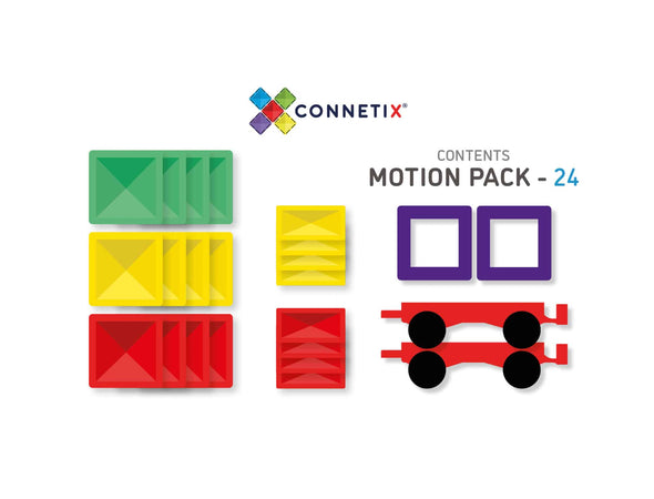 Connetix Rainbow Magnetic Tiles Motion Pack 24 pc