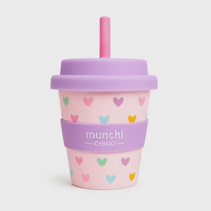 Babychino Cup with Straw - Hearts