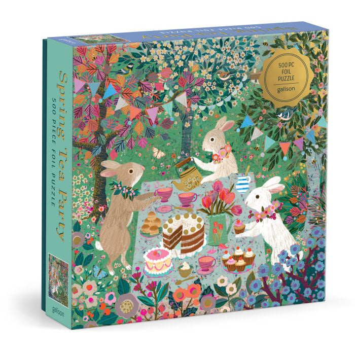 500 pc Foil Puzzle -Spring Tea Party