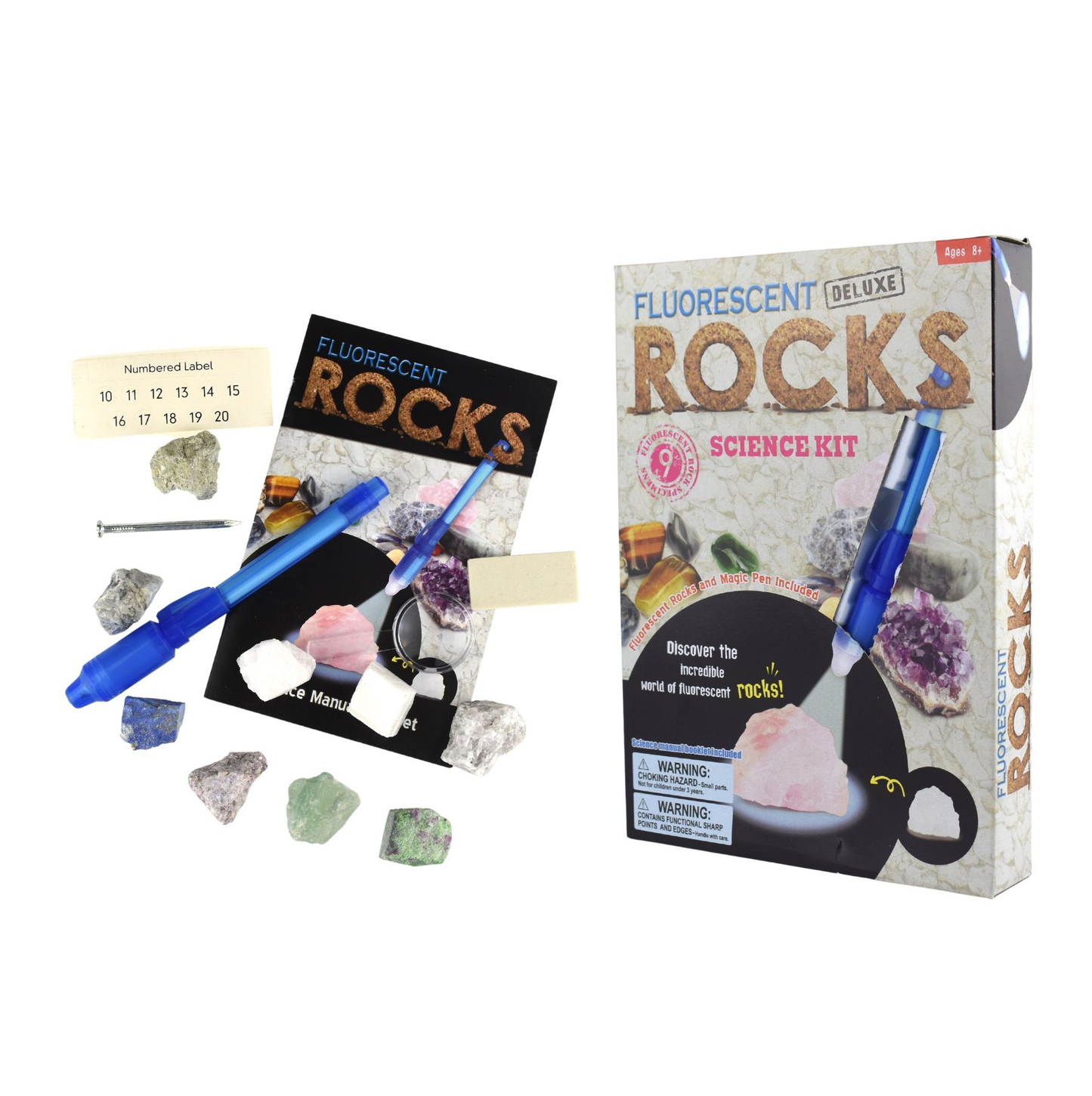 Fluorescent Deluxe Rocks Science Kit