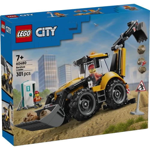 Lego City - Yellow Backhoe Loader 60480