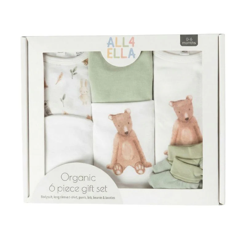 Organic Cotton Clothing Set 6pcs - Forest Friends