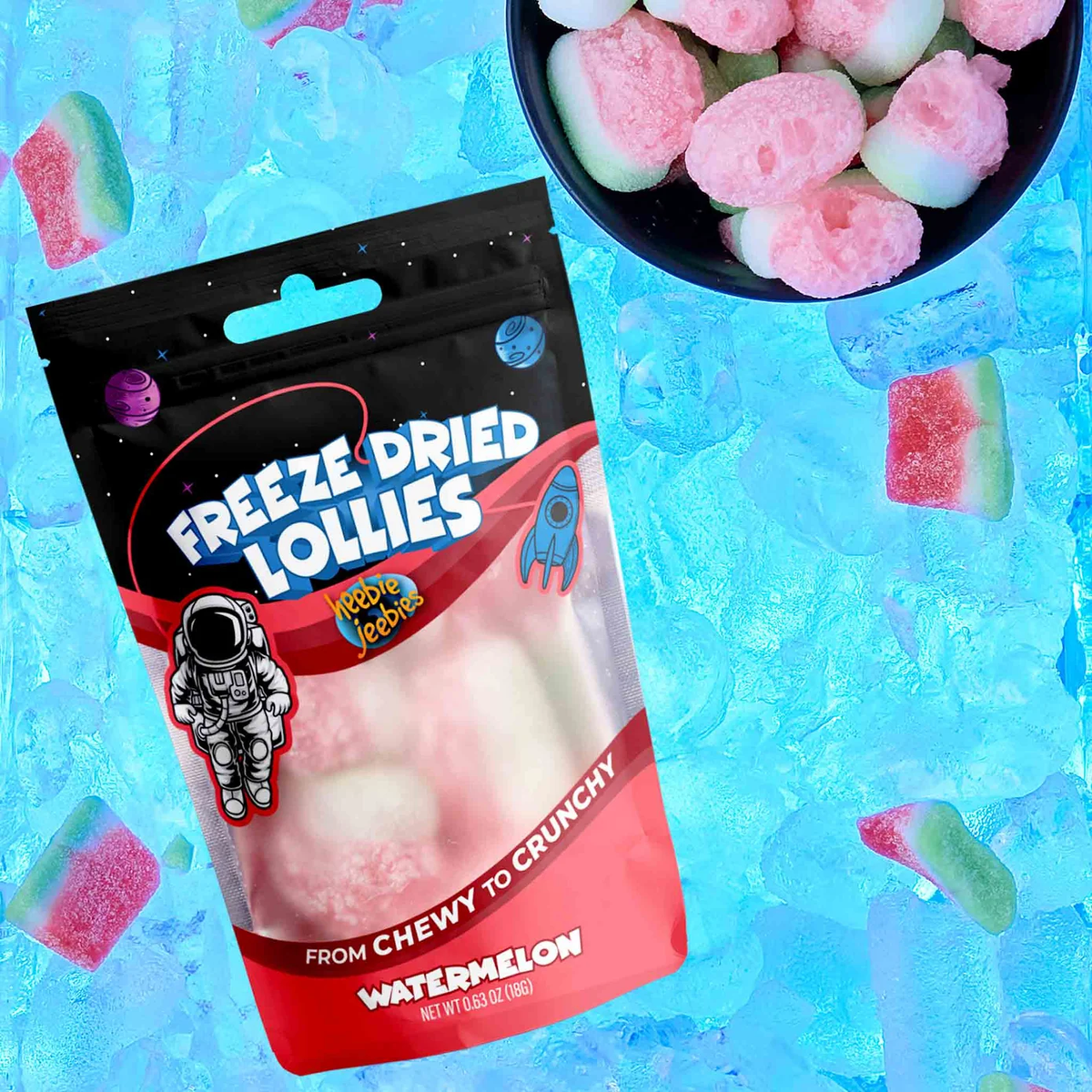 Freeze Dried Lollies Small - Watermelon