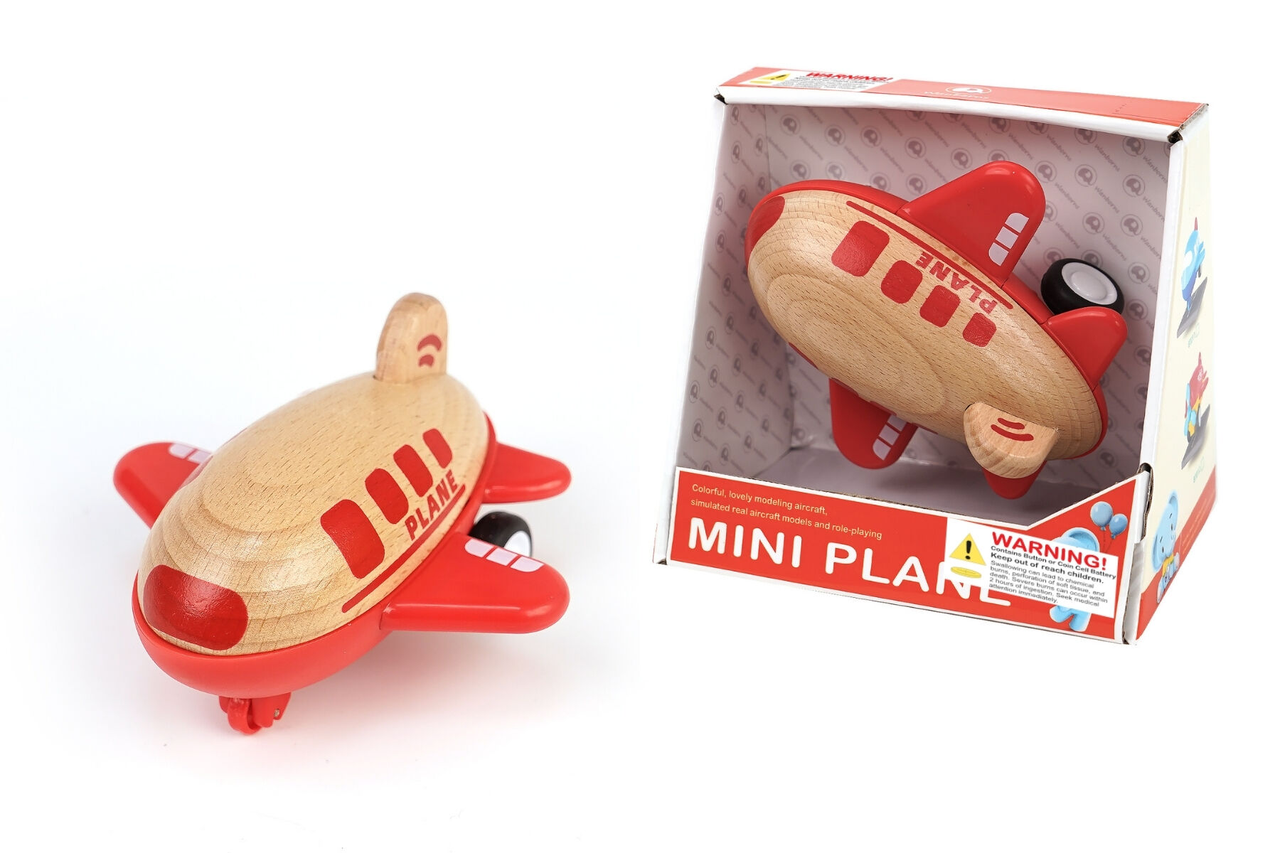 Wooden Racer Plane - Red
