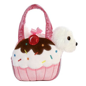 Fancy Pal - White Dog/Cupcake Bag