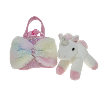 Fancy Pal - Unicorn/Pink bag with Big Fluffy Bow
