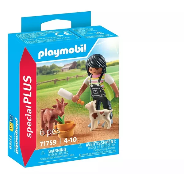 Woman with Goats 71759