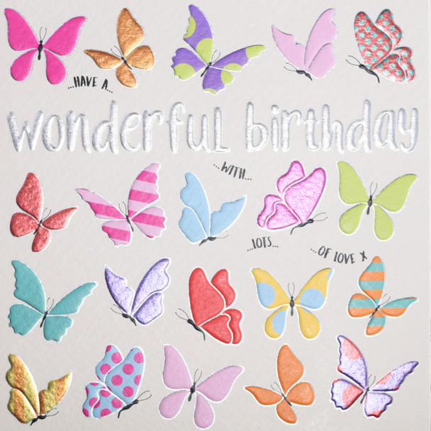 Wonderful Birthday butterflies card