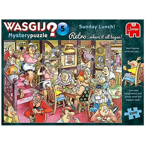 Jumbo - Legpuzzel - Wasgij Mystery Retro 5 - Zondagse Lunch! - 1000