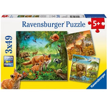 3 x 49 pc Puzzle - Animals Of The Earth