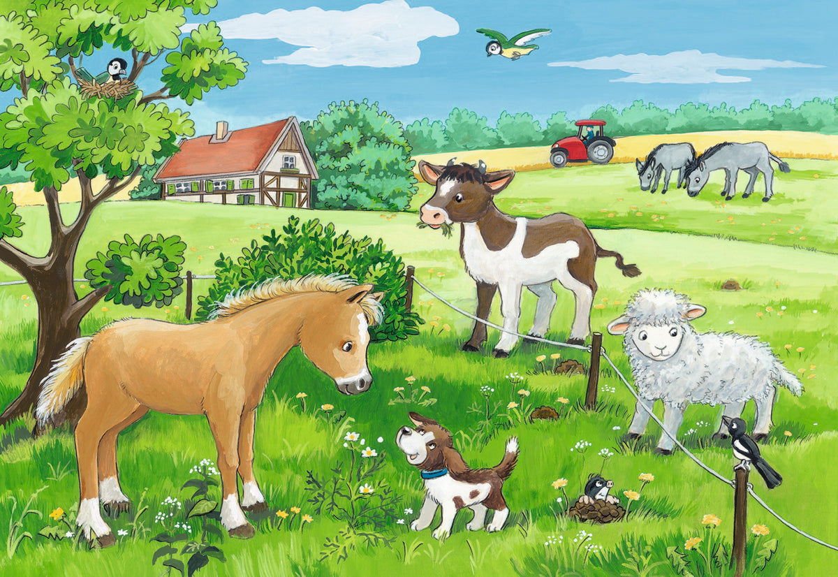 2 x 12 pc Puzzle - Baby Farm Animals