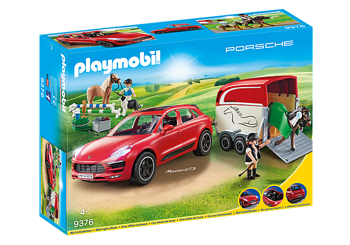 Porsche Macan GTS sports car with trailer 9376