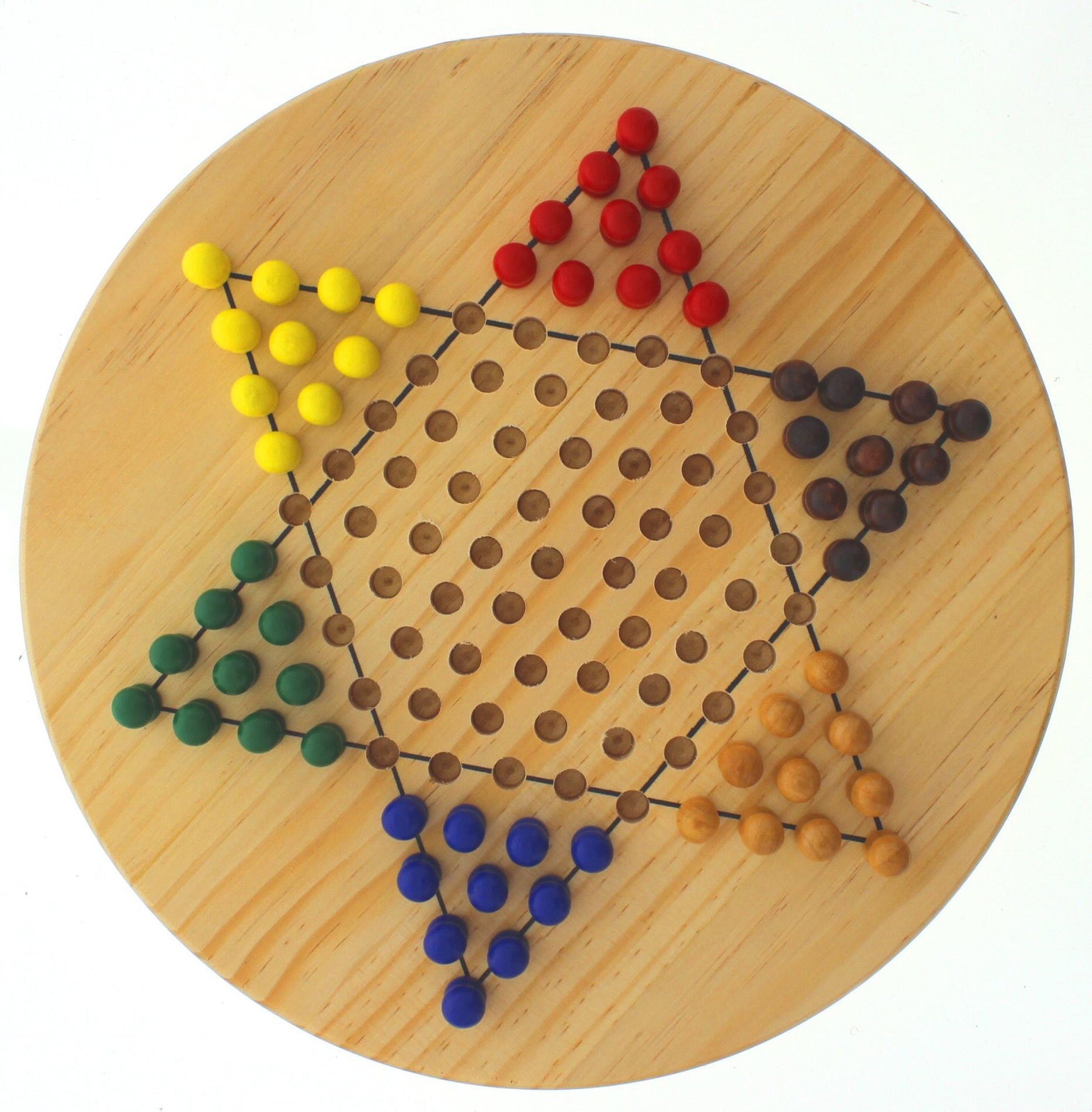 Chinese Checkers with Wooden Board and Marbles Chinese Checkers with Wooden Board and Marbles