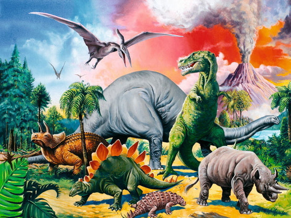 100 pc Puzzle - Among the Dinosaurs