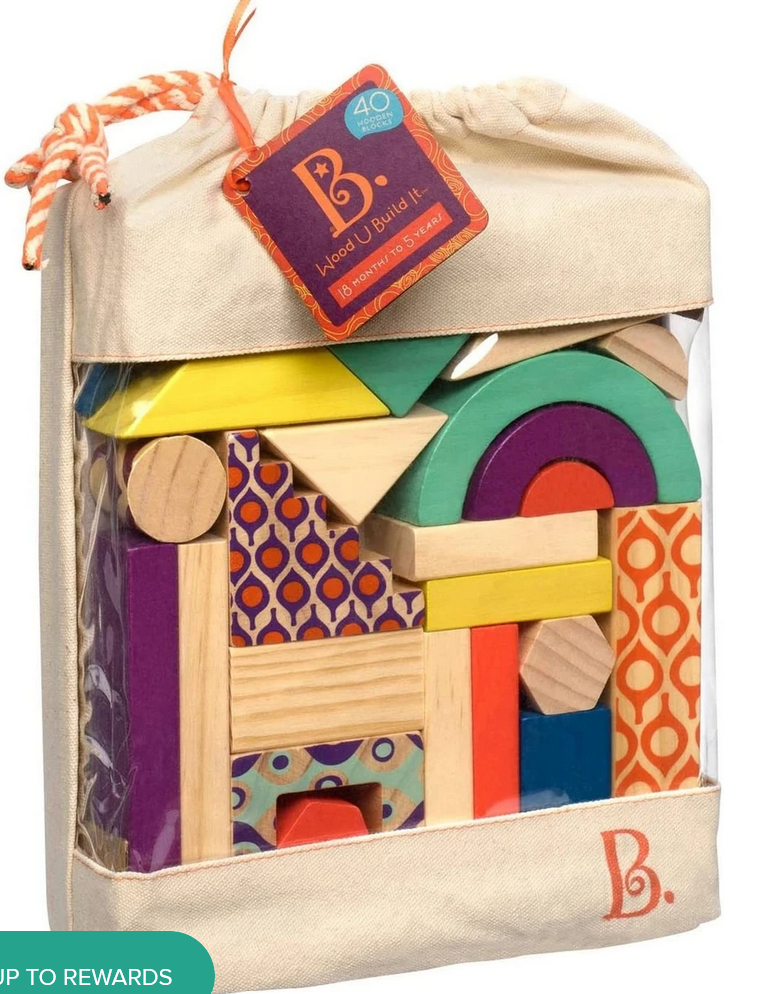 Wood U Build It - 40 pc wooden blocks