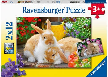 2 x 12 pc Puzzle - Guinea Pigs and Bunnies