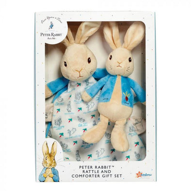 Peter Rabbit Gift Set - Rattle & Comforter