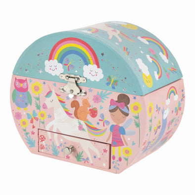Musical Jewellery Box - Rainbow Fairy Oval