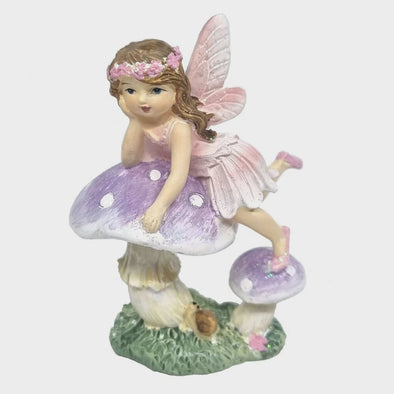 Flower Garden Fairy on Mushroom