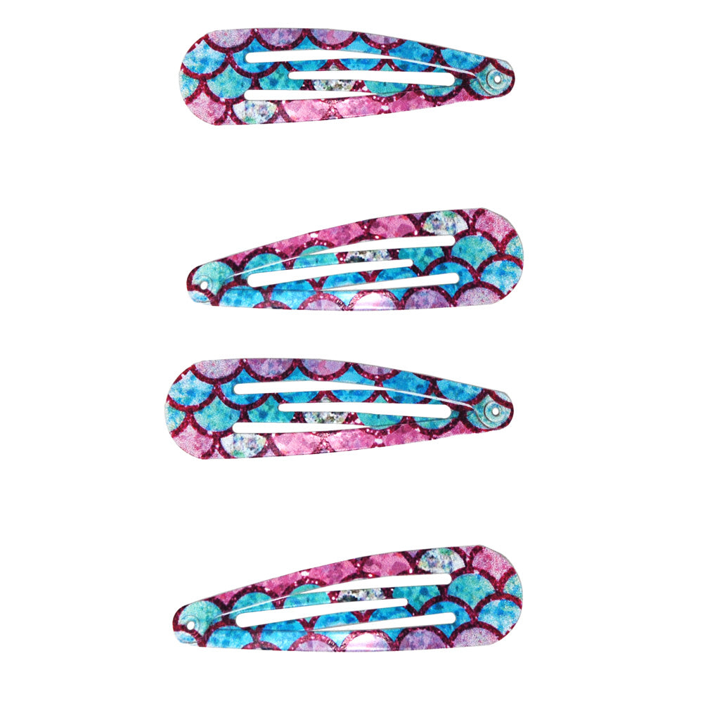 Hair Clips 4pk - Mermaid Scales