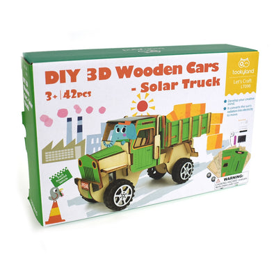 DIY 3D Wooden Cars Solar Truck 42pcs