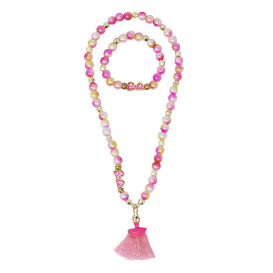 Barbie Rainbow Fantasy Stretch Pearl Necklace & Bracelet w Tulle Ballerina