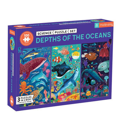 100pc Depths of the Ocean Puzzle - 3 in 1