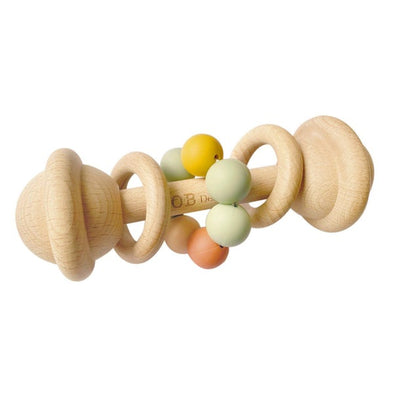 Eco Friendly Wooden Rattle Multi Coloured