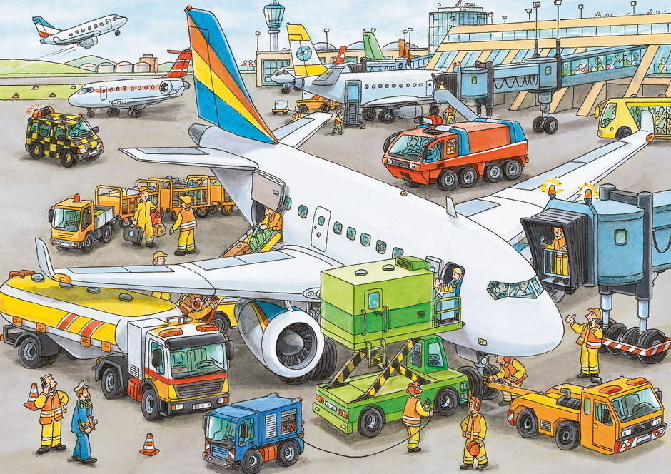 35 pc Puzzle - Busy Airport