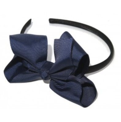Grosgrain Bow Headband - Navy