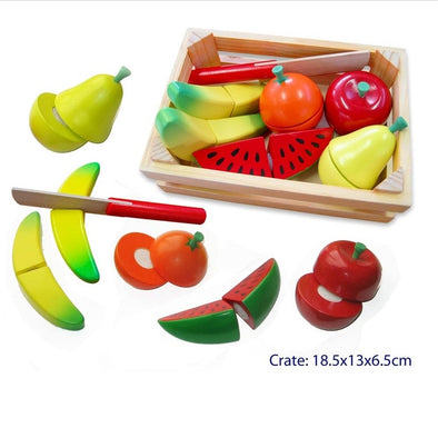 Cutting Fruit Crate with Knife
