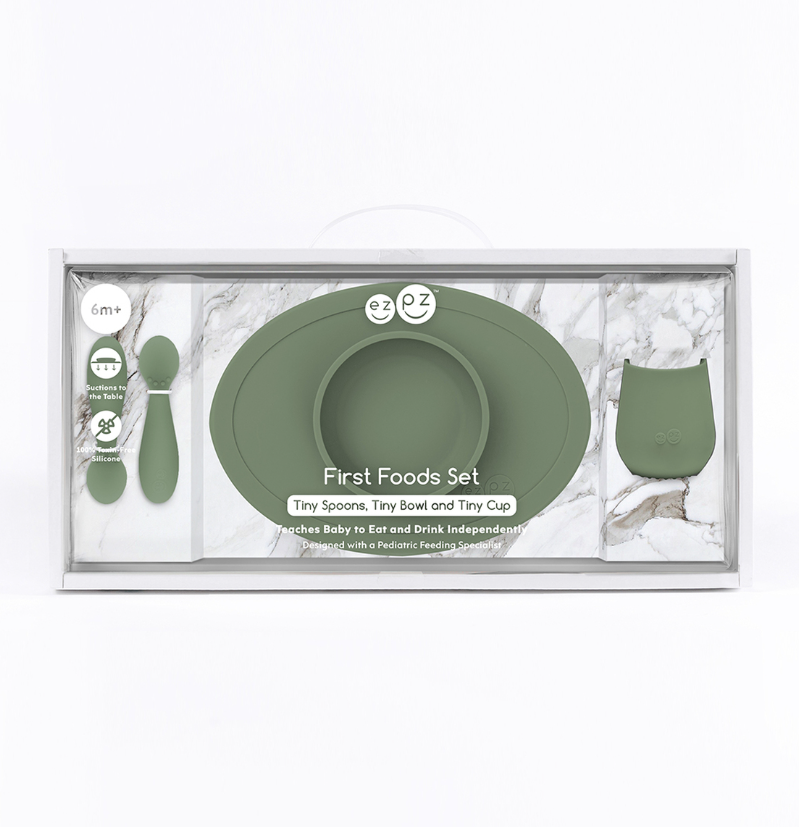 First Foods Set: Tiny Spoons, Tiny Bowl and Tiny Cup