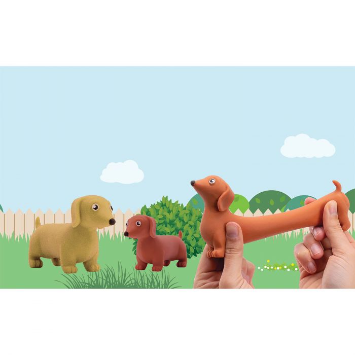 Stretchy Sausage Dog Toys and Tales