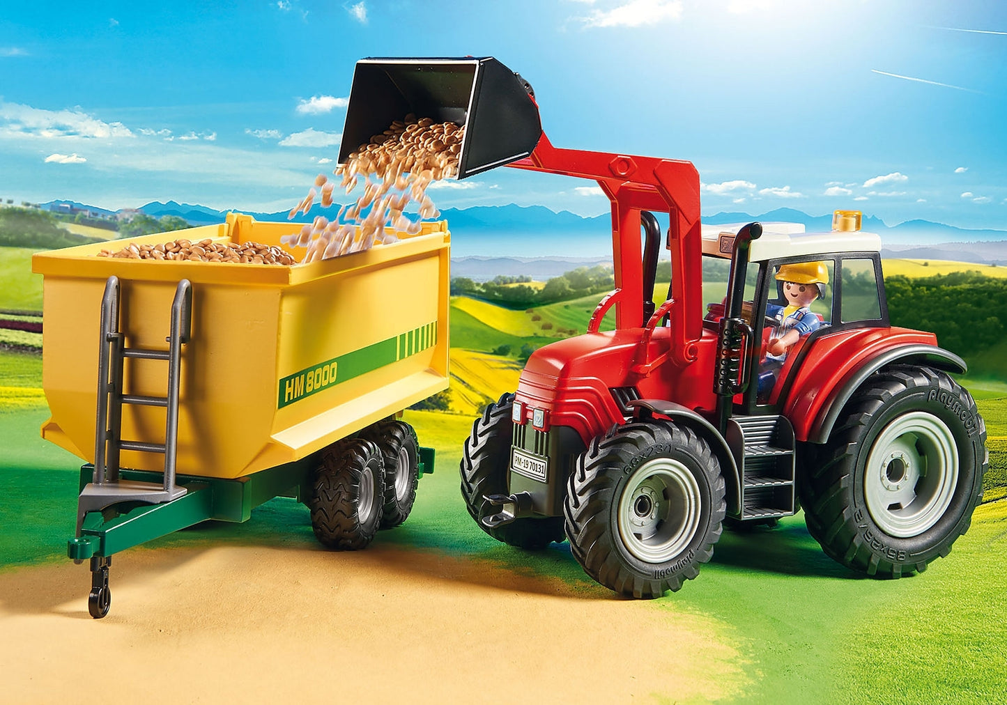 Country - Tractor with Feed Trailer 70131