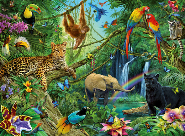 200 pc Puzzle - Animals in the Jungle