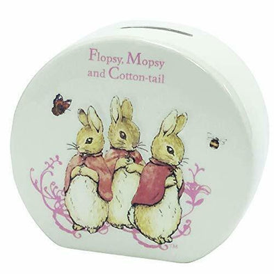 Peter Rabbit Porcelain Money Bank - Flopsy, Mopsy and Cottontail