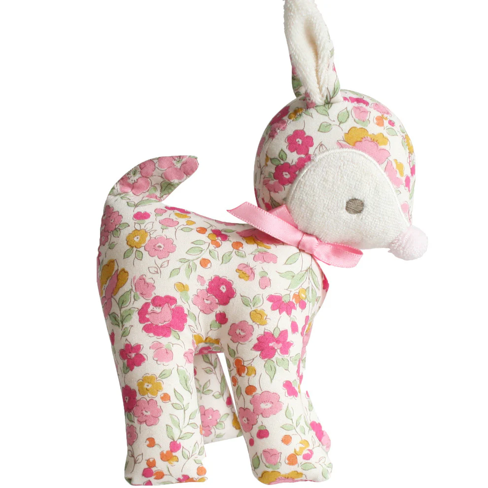 Baby Deer Rattle - Rose Garden