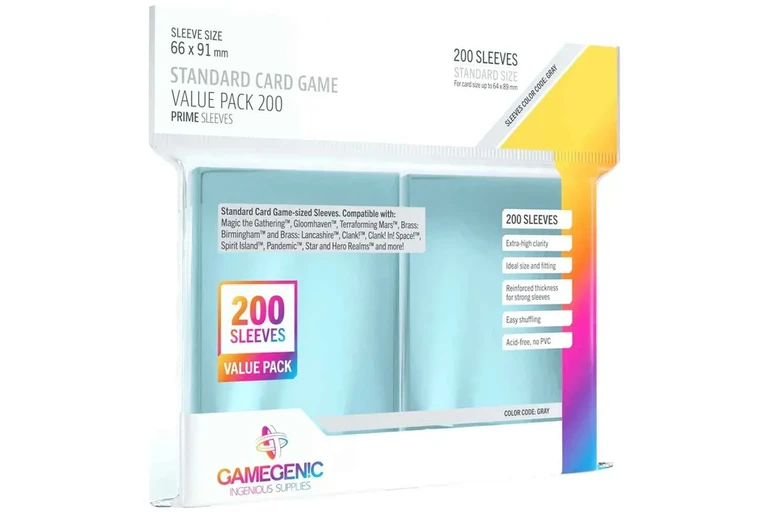 Prime Standard 200 Card Sleeves - 66x91mm