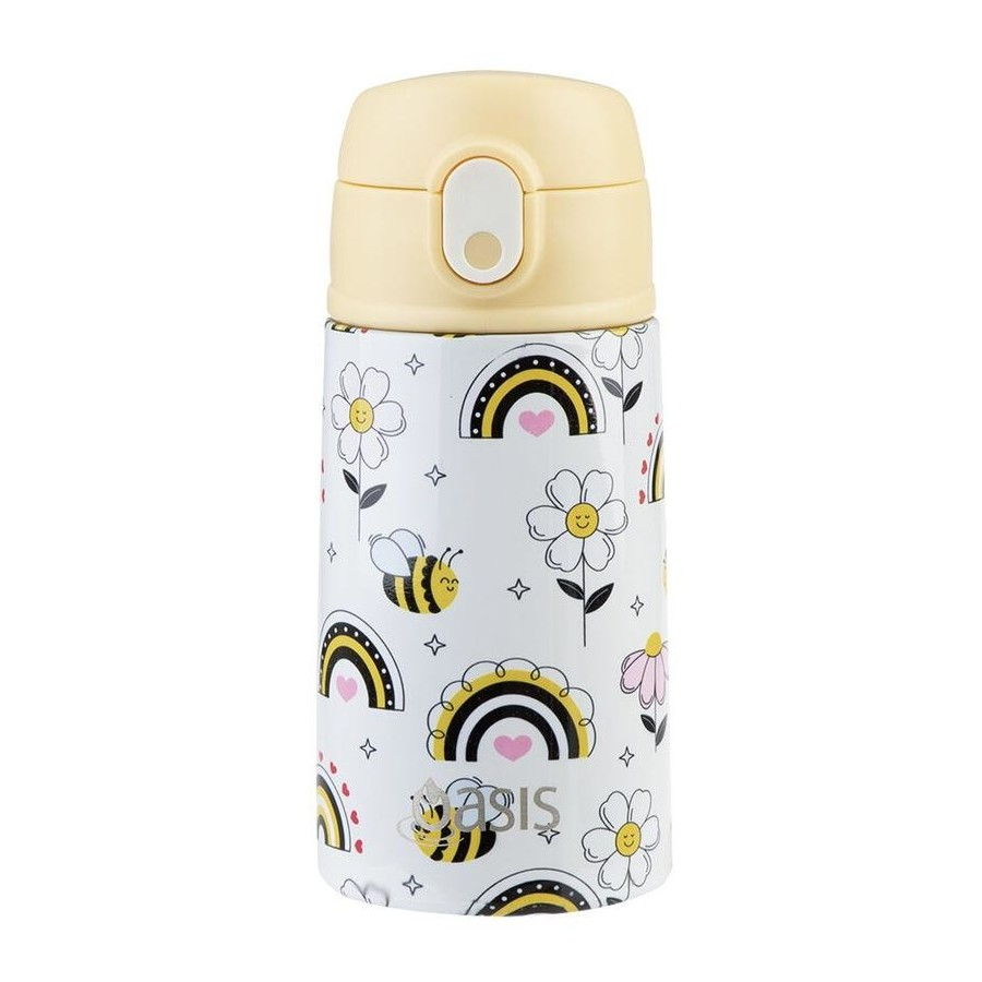 Stainless Steel Double Wall Insulated Drink Bottle - 400ml - Busy Bees