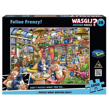 Wasgij 1000 pc Puzzle -Mystery No.28 -Feline Frenzy!