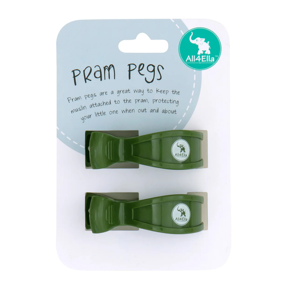 Pram Pegs 2 Pack - Forest Green