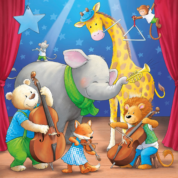 3 x 49 pc Puzzle - Animals on Stage
