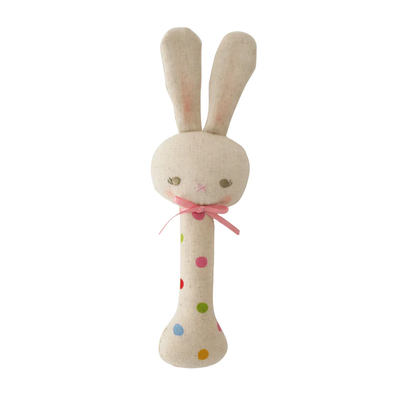 Bunny Stick Rattle - Confetti Spot