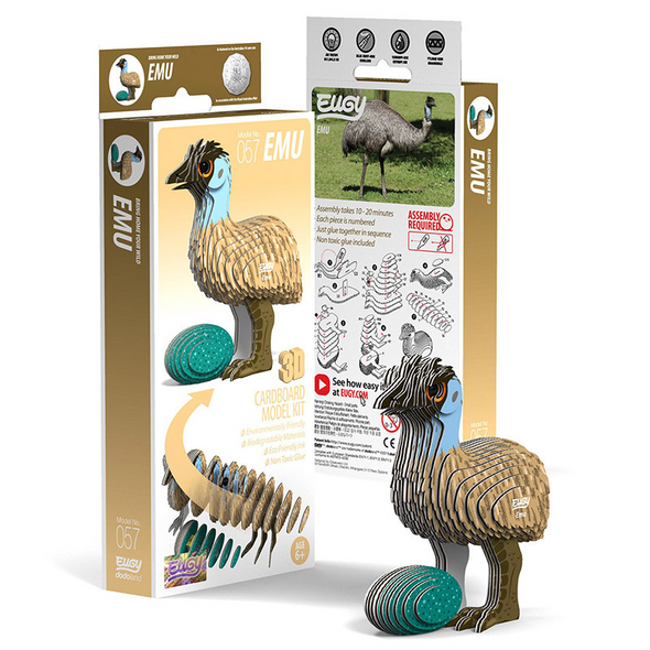 3D Cardboard Model Kit - Emu
