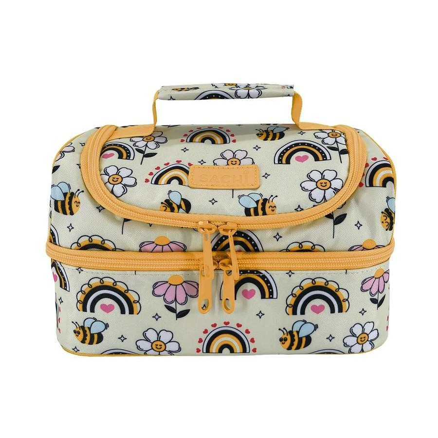 Insulated Double Decker Lunch Bag - Busy Bees