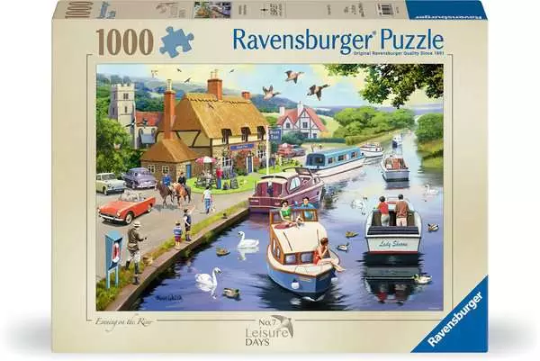 1000 pc Puzzle - Leisure Days No.7 Evening on the River