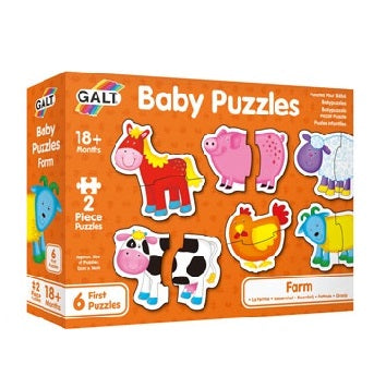 2pc Baby Puzzles - Farm