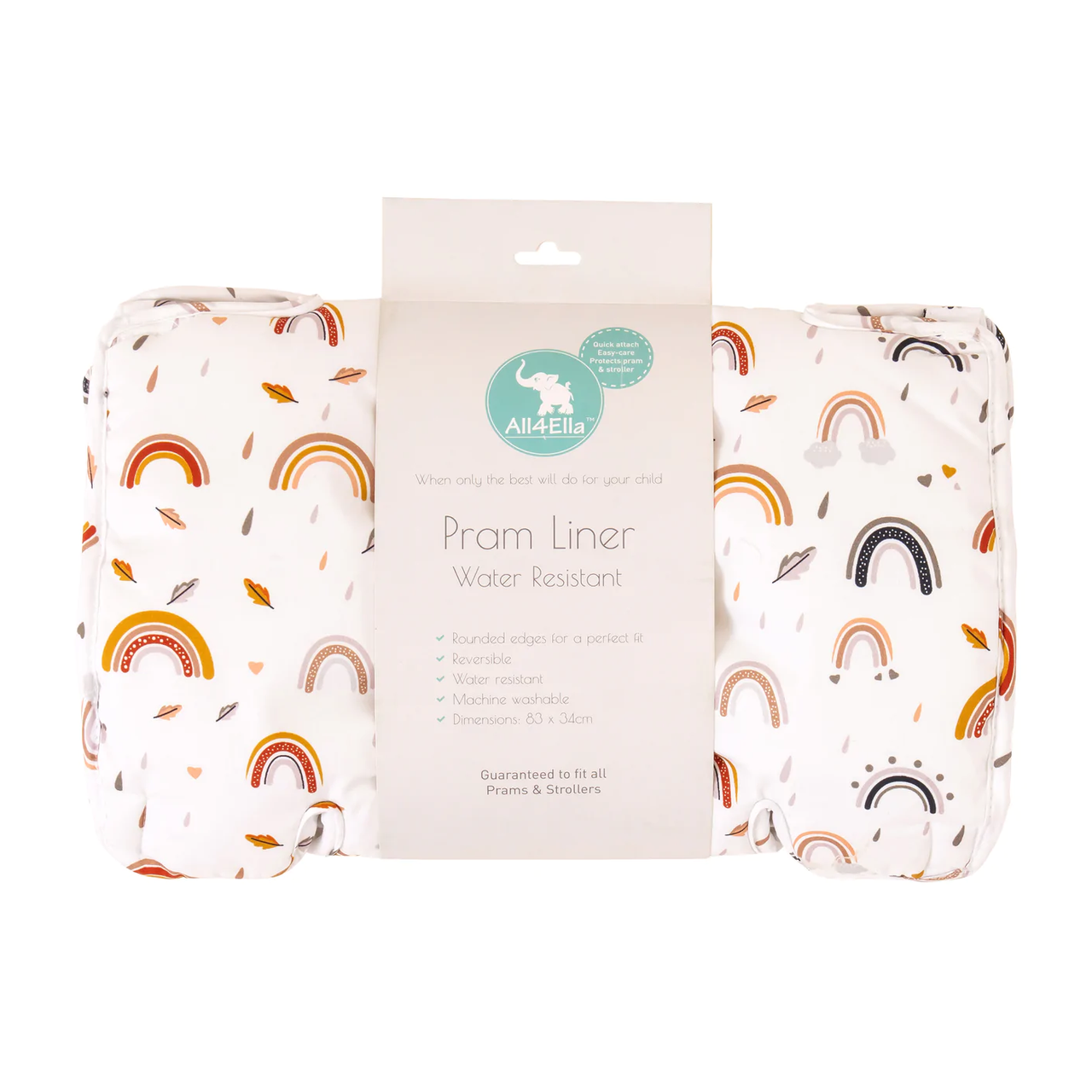 Pram Liner - Rainbows