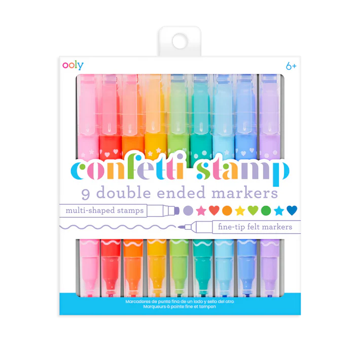 Double Ended Markers – Confetti Stamp
