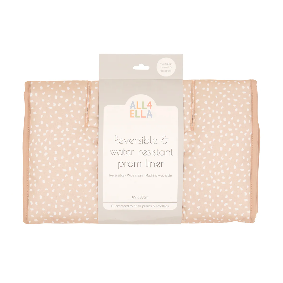 Pram Liner - Beige Dots